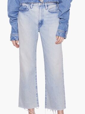 Frame Denim Light Blue Straight-Leg Jeans